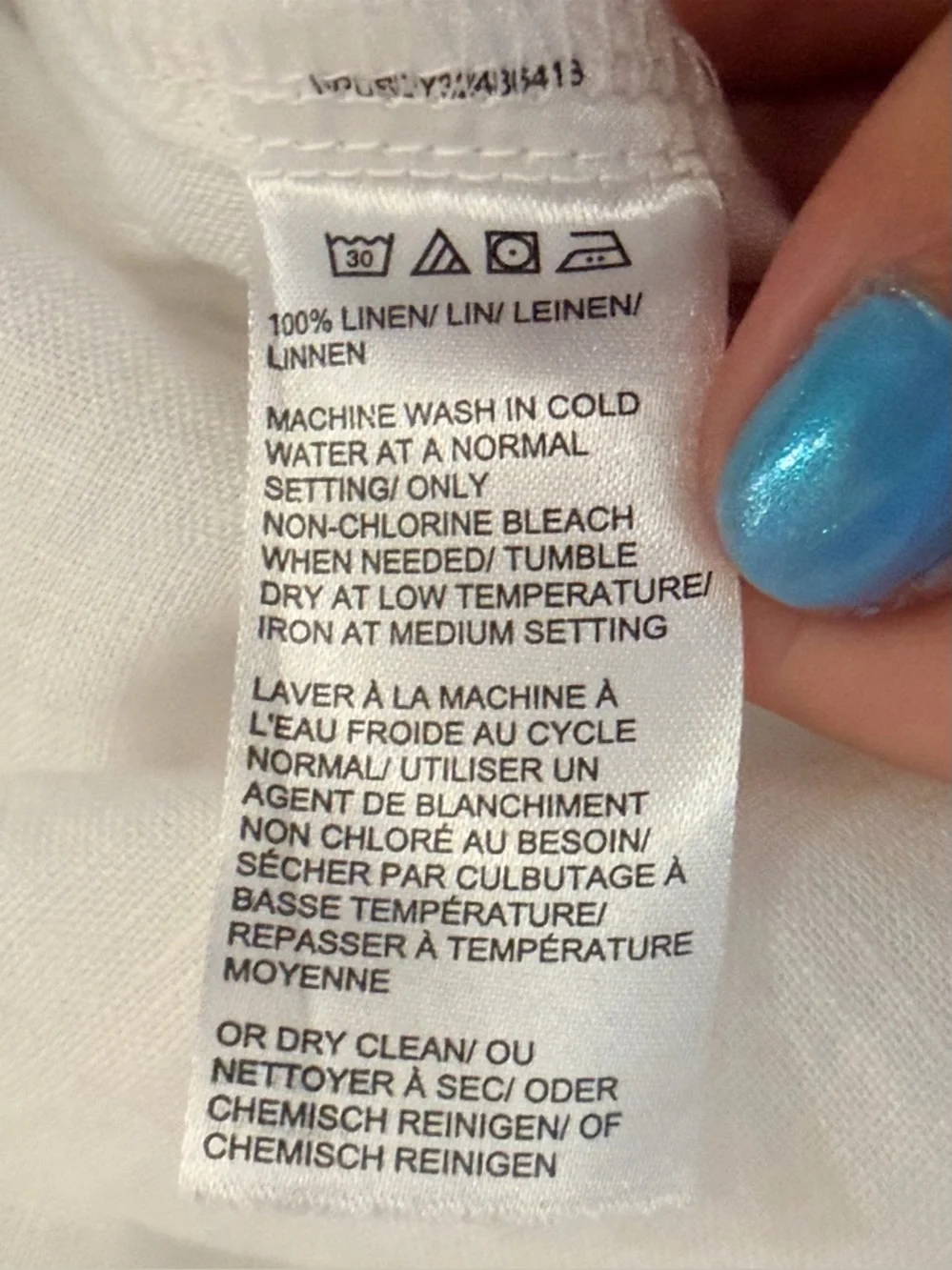 LORD & TAYLOR 100% Linen Sleeveless White Split-Back Top - Picture 5 of 7